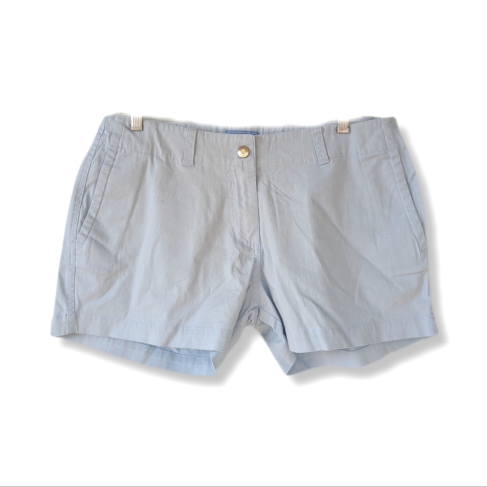 NWT Pennington & Bailes Women's Light Blue Cotton Blend Flat Front Shorts